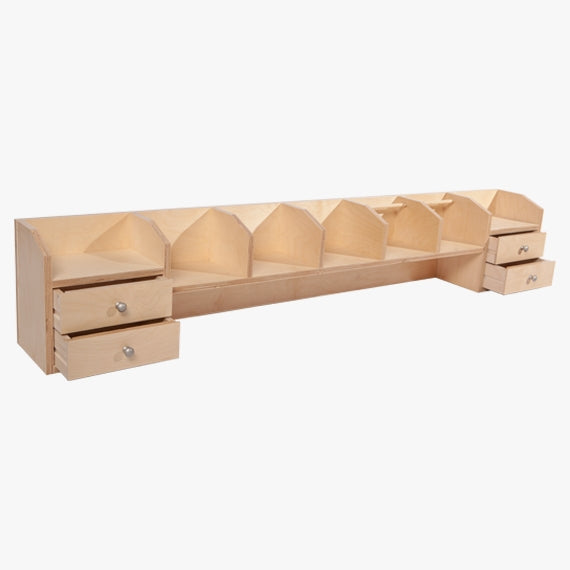 4 Drawer MasterCraft Jewelers Bench Organizer made of Baltic Birch with shelves and tool racks for small parts storage