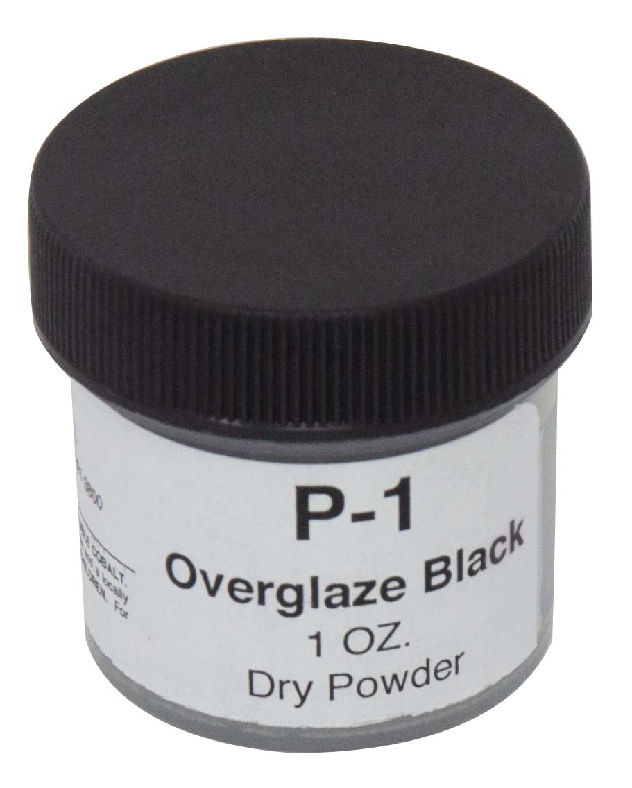 Thompson Lead-Free Overglaze Black P-1 1oz by PMC Supplies