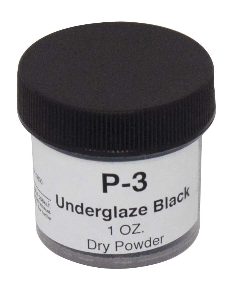 Thompson Lead-Free Underglaze Black P-3 1oz by PMC Supplies