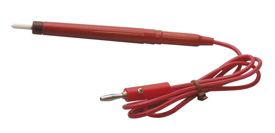 Red Universal Pen for Plating with ergonomic grip and attached wire for precision plating tasks