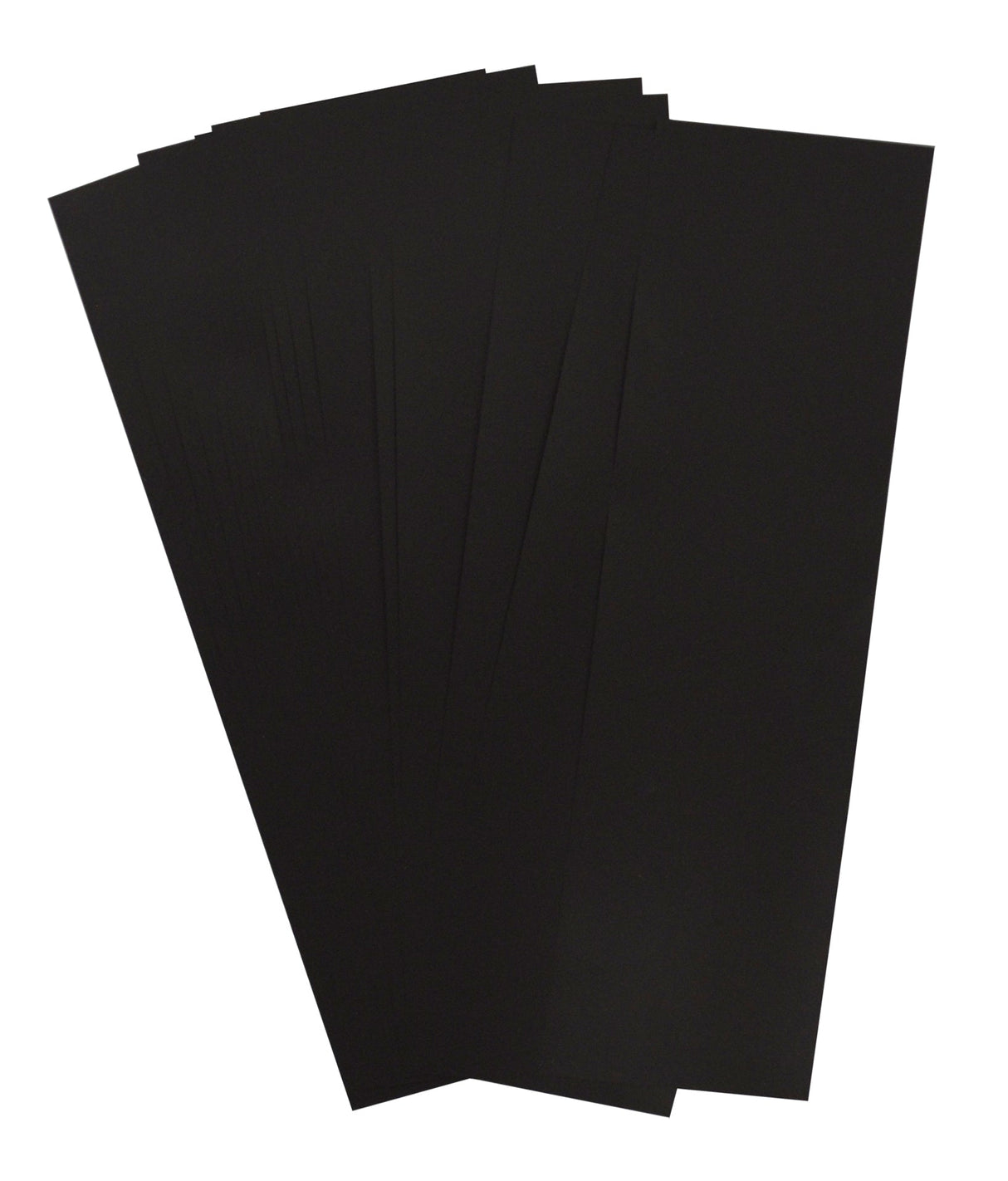 Pack of 20 black 2 by 7 inch anti-tarnish strips for jewelry protection and storage