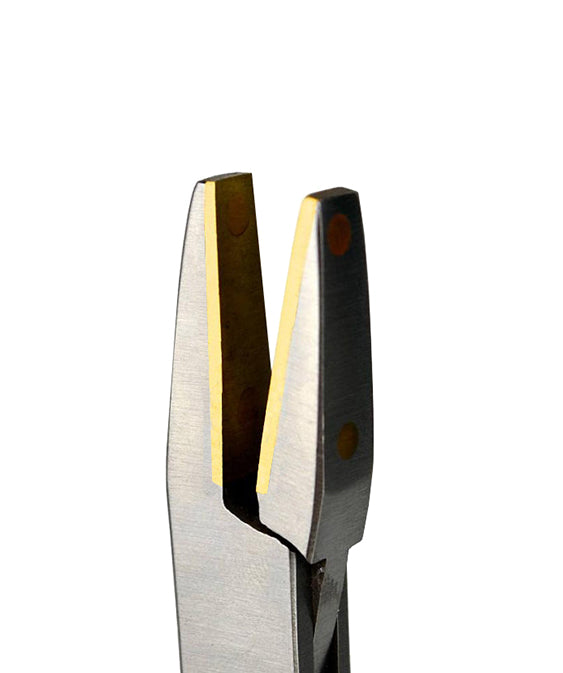 Flat Nose Pliers w/ Brass Jaws by PMC Supplies