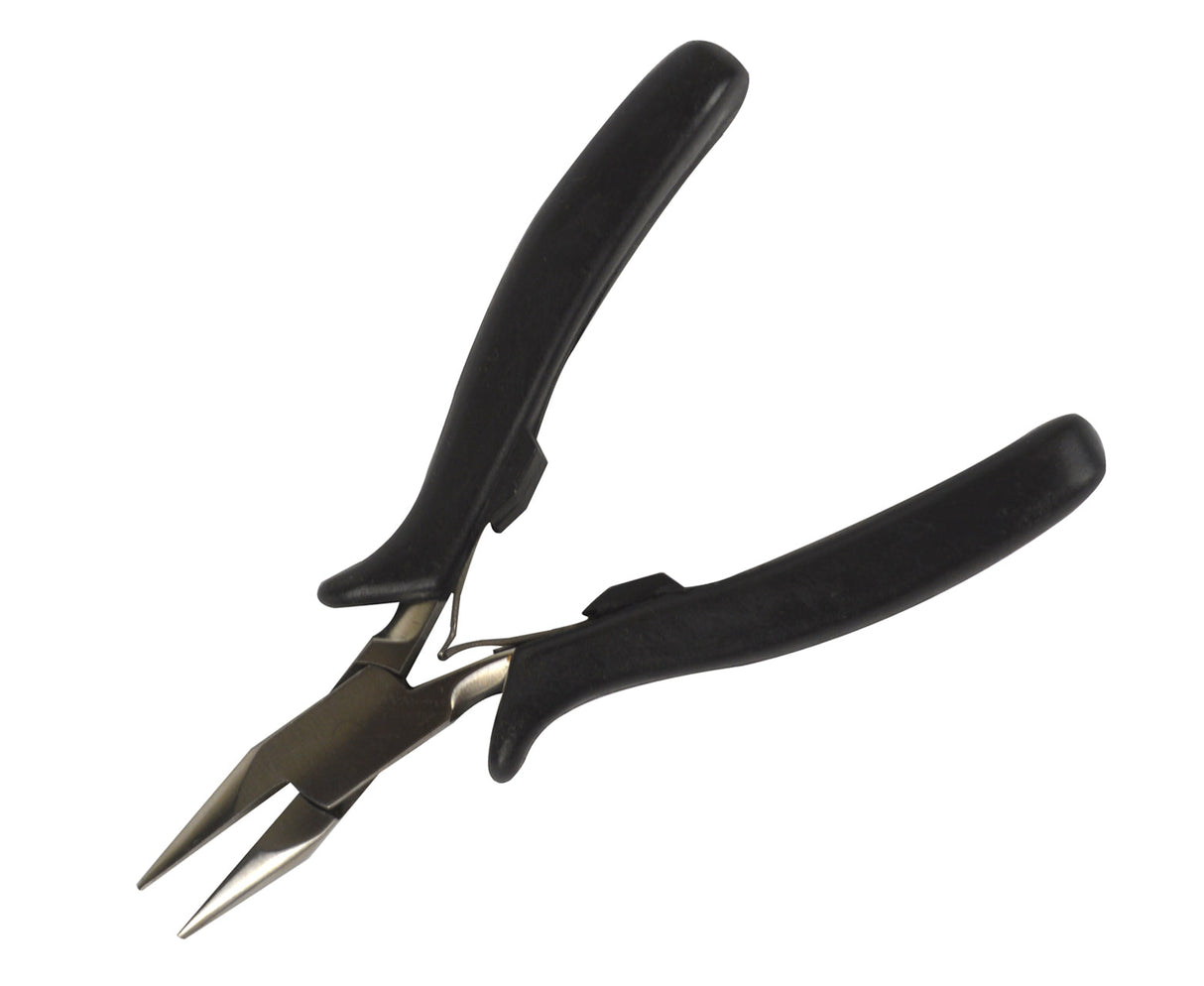 5-inch chain nose pliers with comfort grip and flat nose jaw for precise wire wrapping and jewelry making