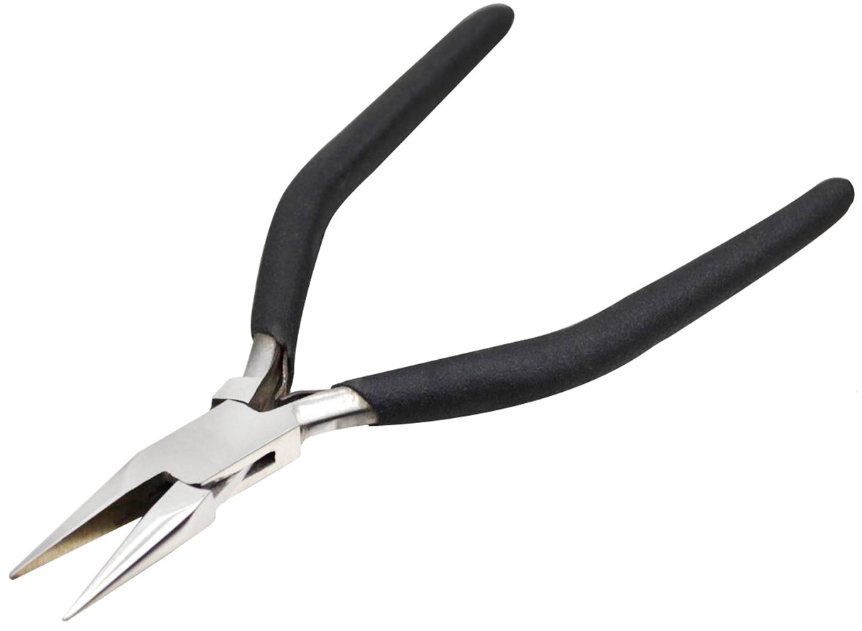6-1/2 inch heavy-duty chain nose pliers with cushioned handles and spring-action design for precise control and durability