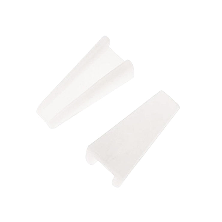 Pair of white replacement nylon chain nose plier jaws for non-marring grip on soft metals