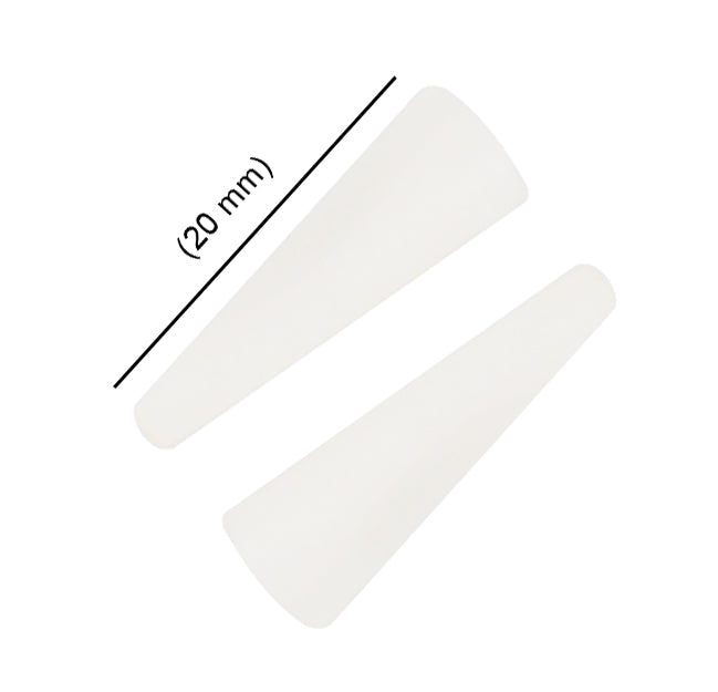 Pair of 20mm nylon round nose plier jaws for scratch-resistant soft metal protection and precise bends