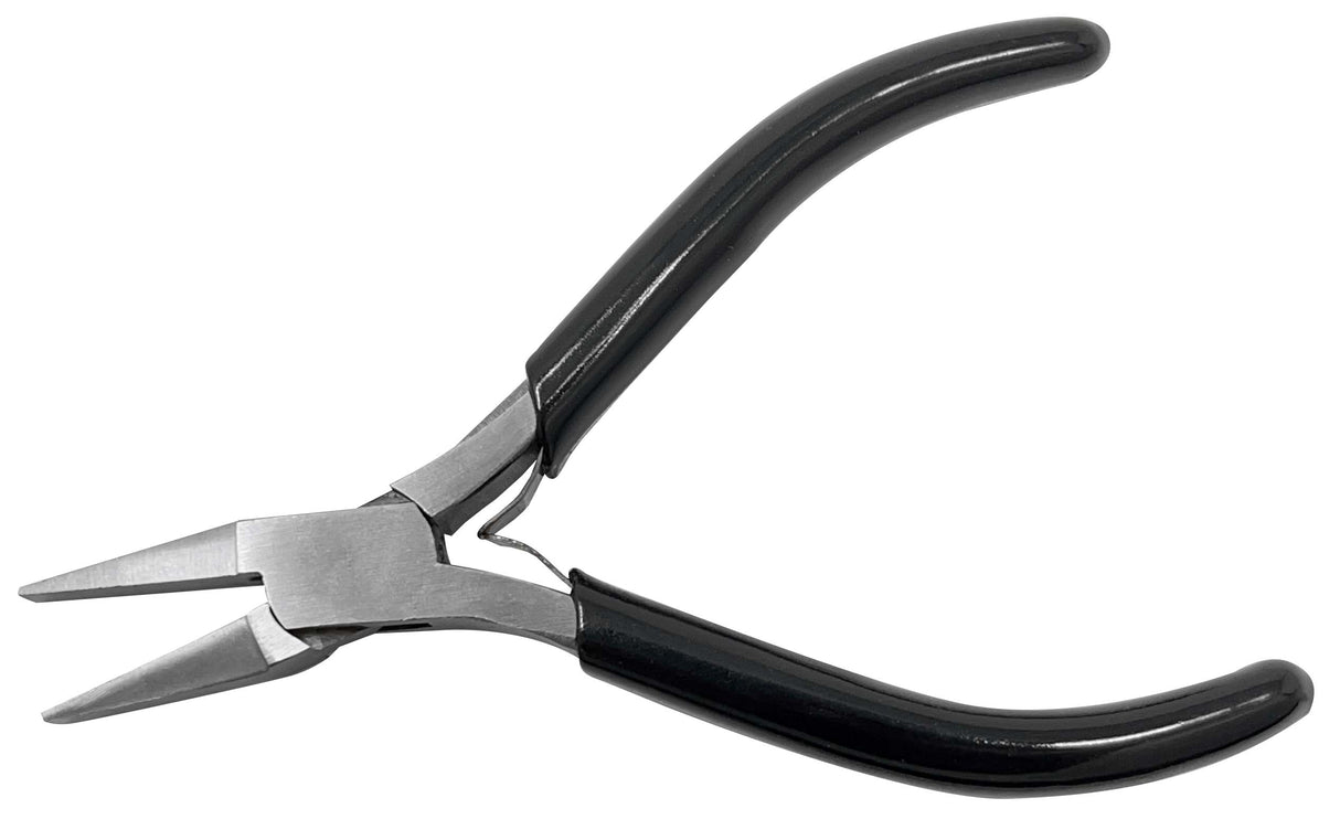 Slim 4-1/2" Flat Nose Pliers - Black by PMC Supplies