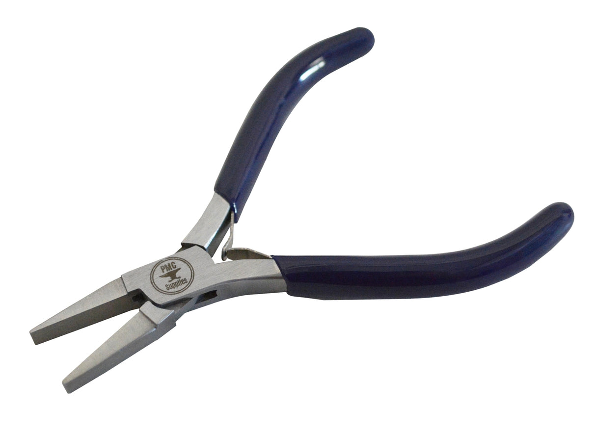 5-1/2" Slimline Flat Nose Pliers - Blue by PMC Supplies