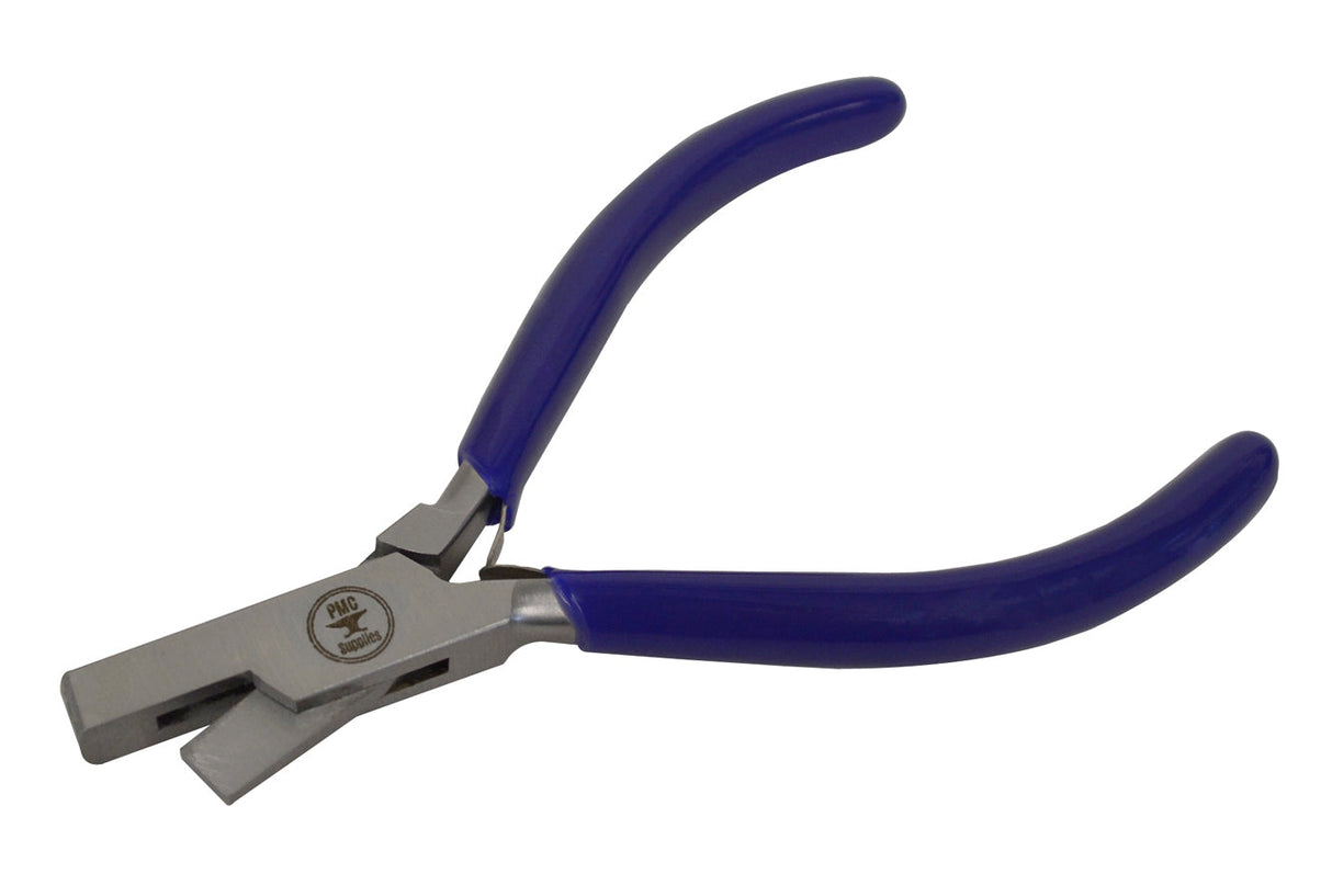 5-1/4" solder cutting pliers with blue plastic-coated handles and V-spring for precise solder cuts
