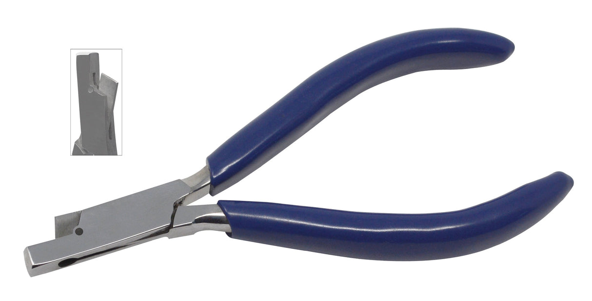 5-1/2 inch solder cutting pliers with stainless steel jaws and blue plastic-coated handles for precision electronics and jewelry work
