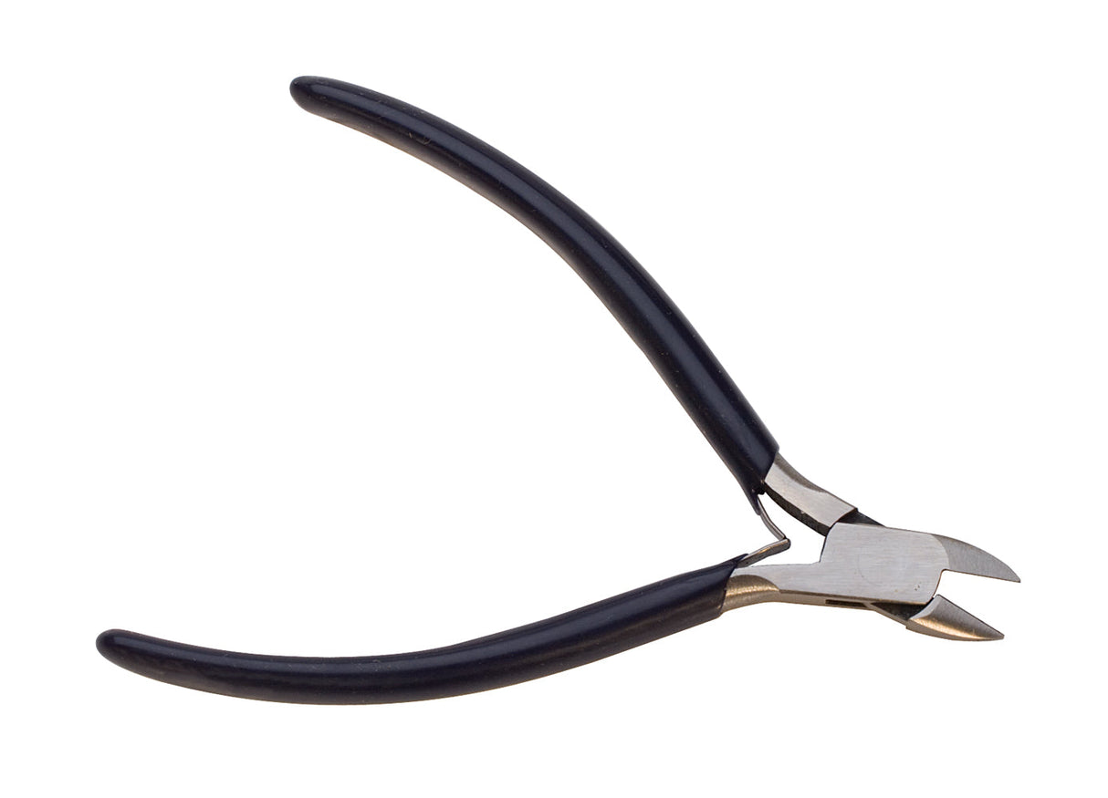 Mini Side Cutters with regular tips and black handles for precise wire cutting made in Germany