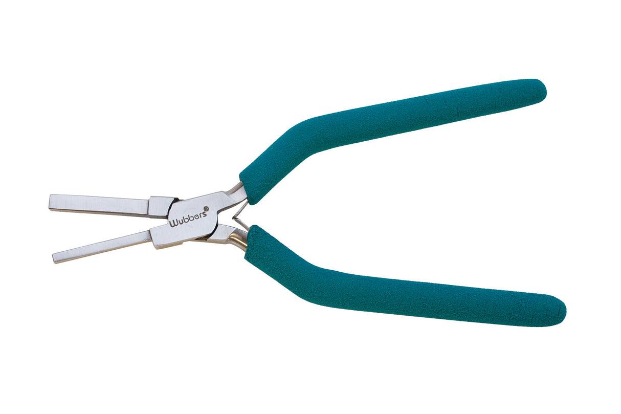 6-3/4 inch Small Square Mandrel Wubbers tool with teal handles for forming small square jump rings and beads