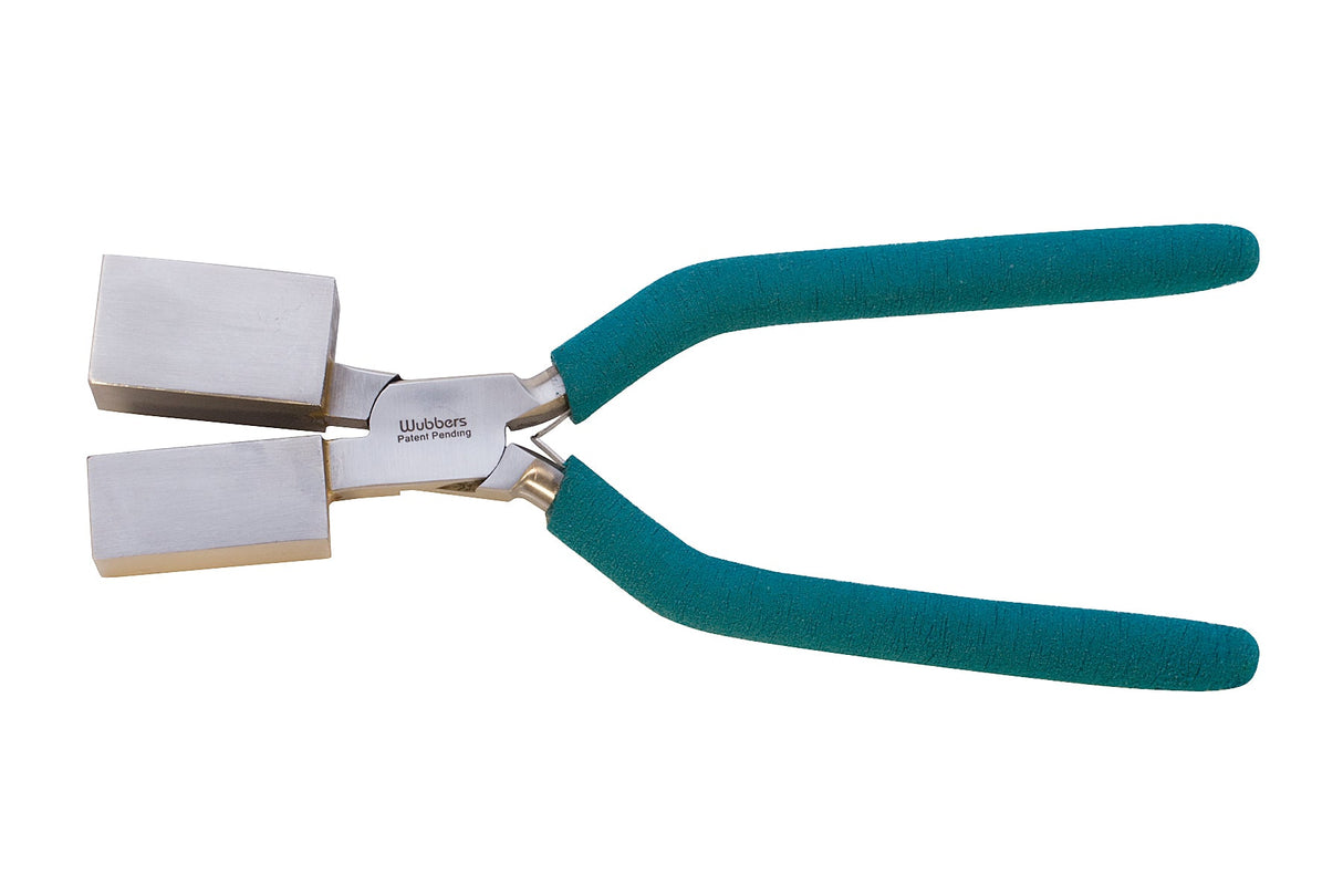 6-3/4 inch Jumbo Square Mandrel Wubbers pliers with teal handles for precise square coils and jump rings in jewelry making