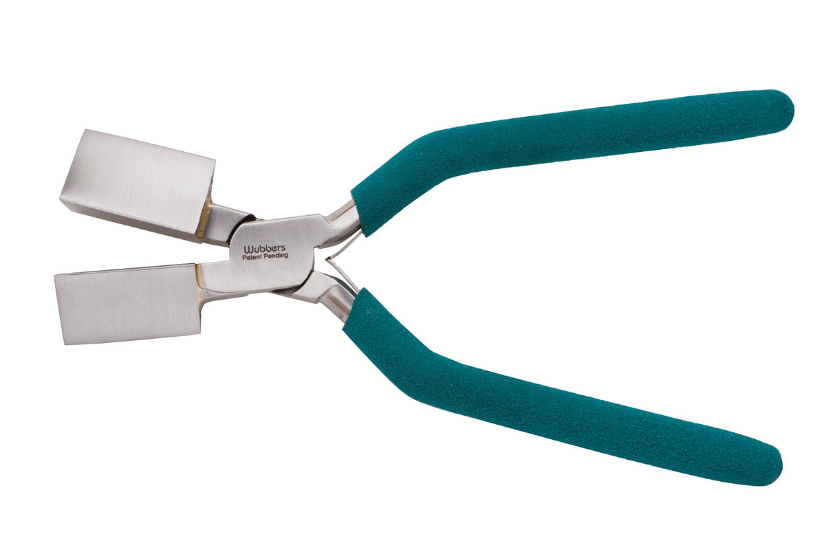 6-3/4" Jumbo Triangular Mandrel Wubbers pliers with teal handles for shaping bold geometric wire jewelry designs