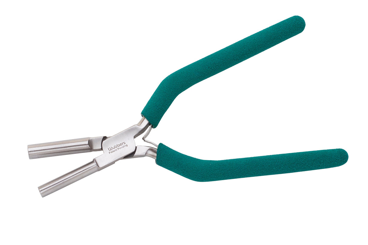 6-3/4 inch Large Oval Mandrel Wubbers with green comfort grips for jewelry making and wire shaping