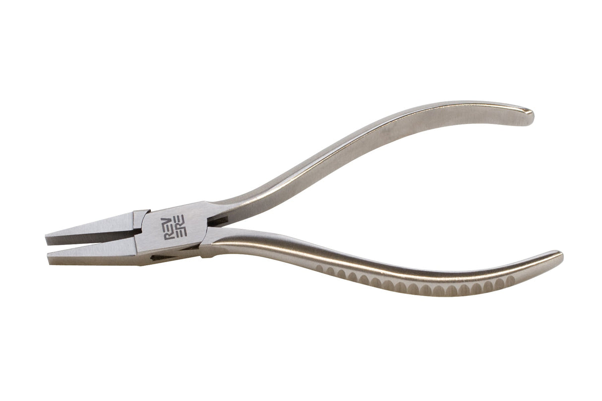 5-Inch Revere Flat Nose Pliers made in Germany with carbon steel precision jaws for jewelry making and fine crafts