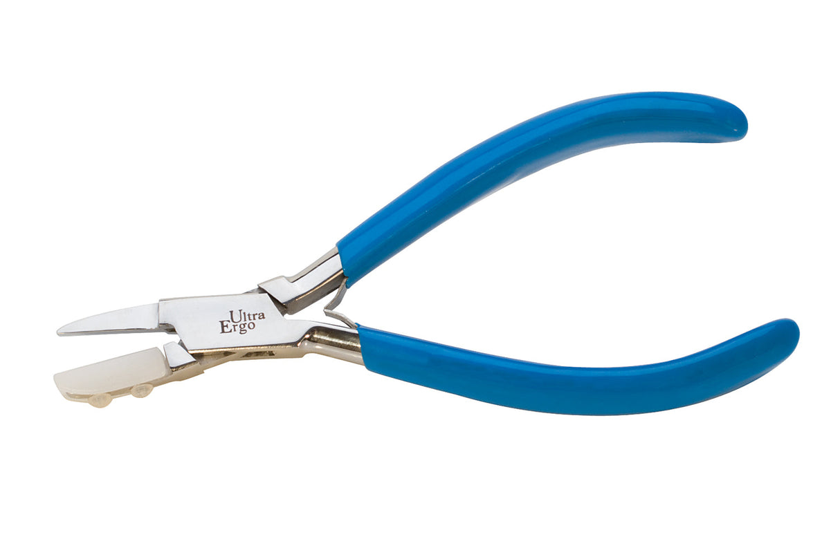 5-3/4" Ultra Ergo nylon jaw pliers with blue ergonomic handles for precision coiling and delicate wire handling