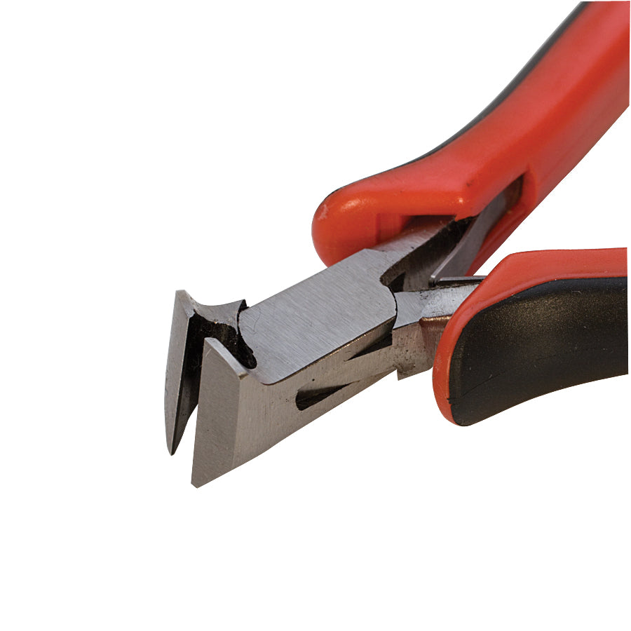 4-3/4" EUROnomic 2K Oblique Cutters with ergonomic red and black handles for precise cutting