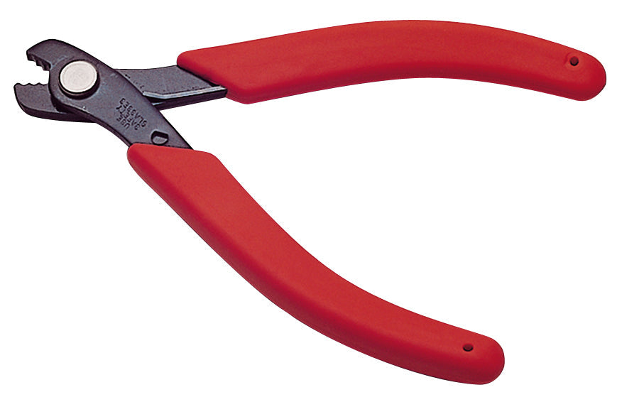 Heavy-Duty Wire Shears with red ergonomic handles for cutting gold, silver, and hard wire up to 18 gauge with precise 90-degree shear action.