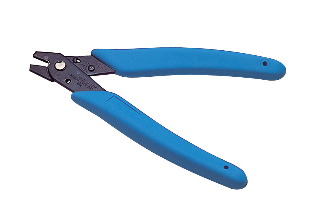Xuron 691 Double-Flush Wire Cutters with blue ergonomic handles for precision cutting of soft metal wires up to 12 gauge