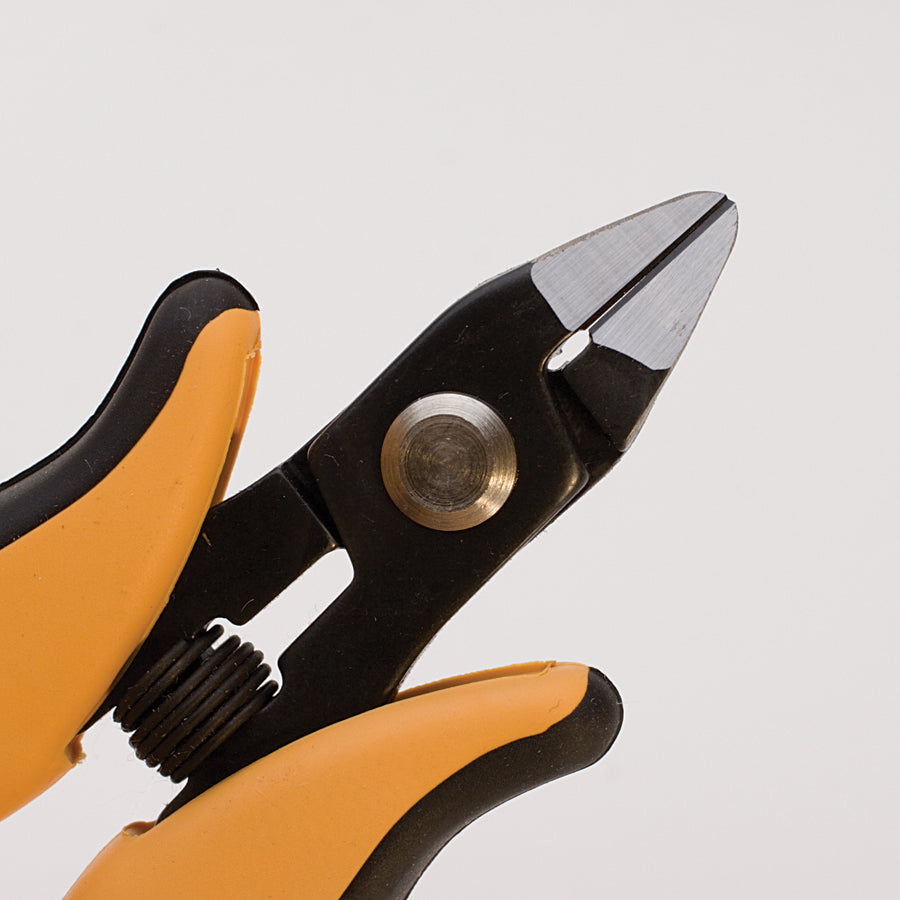 Semi-flush side cutters with ergonomic handles and precision-ground jaws for clean cuts