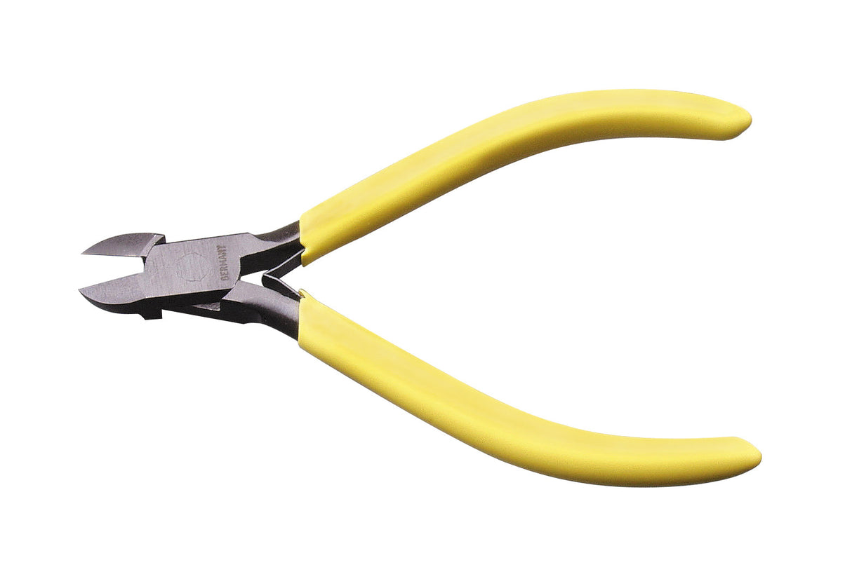 4-1/2" Full Flush Cutters with yellow ergonomic handles for precise jewelry wire cutting