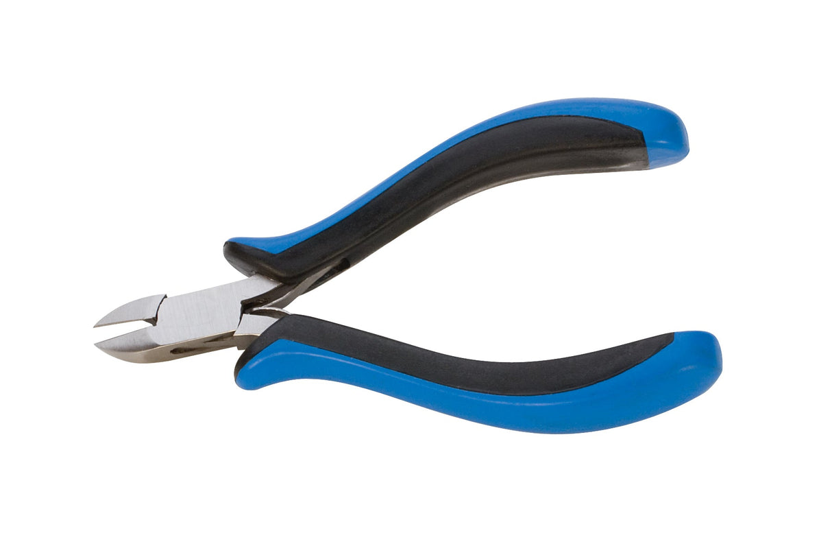 5-inch 2K Ecco Ergonomic semi-flush side cutters with blue and black non-slip handles and stainless steel blades