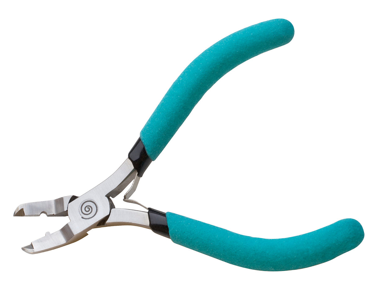 Om Tara Crimpers with Cutter jewelry tool with ergonomic turquoise handles and integrated wire cutter