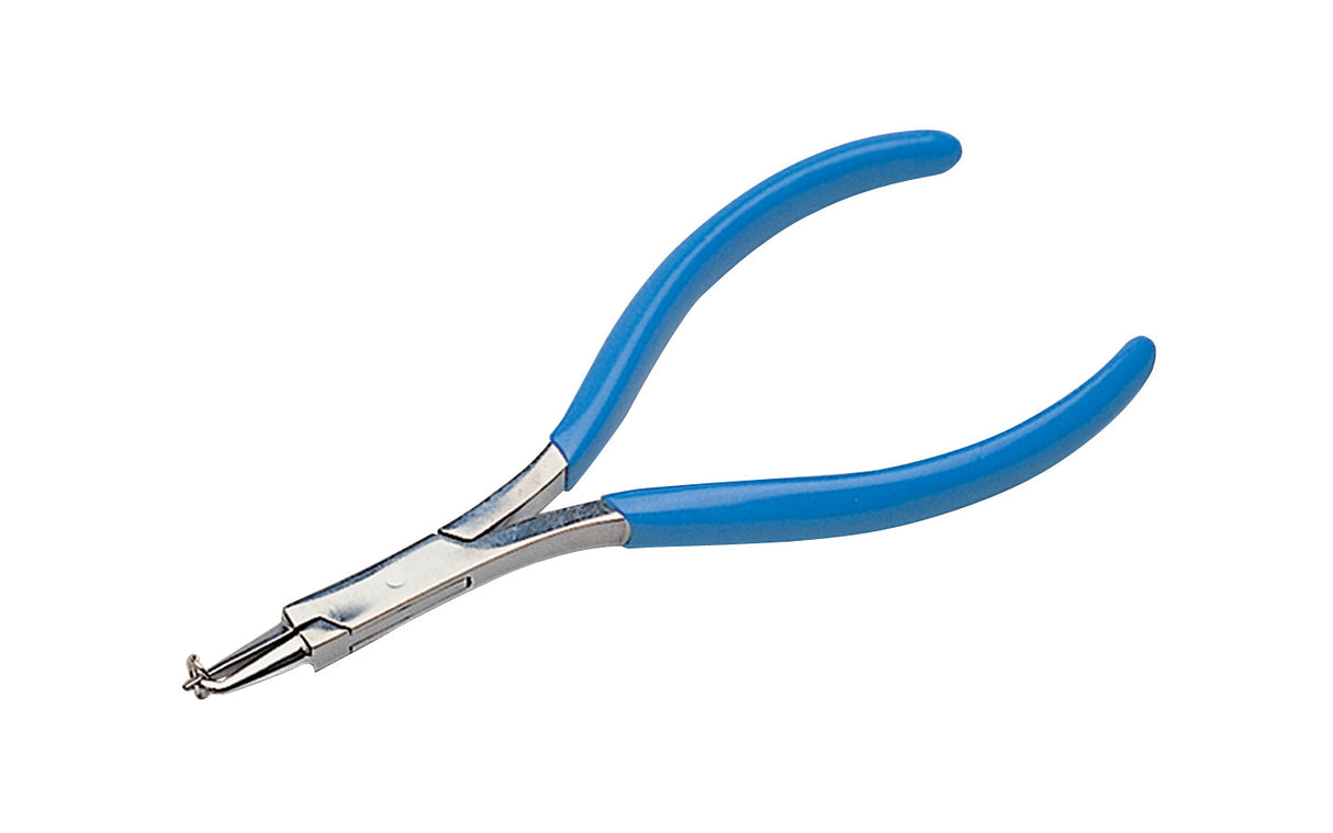 5-3/4" ring splitting pliers with blue coated handles for jewelry making and split ring opening.