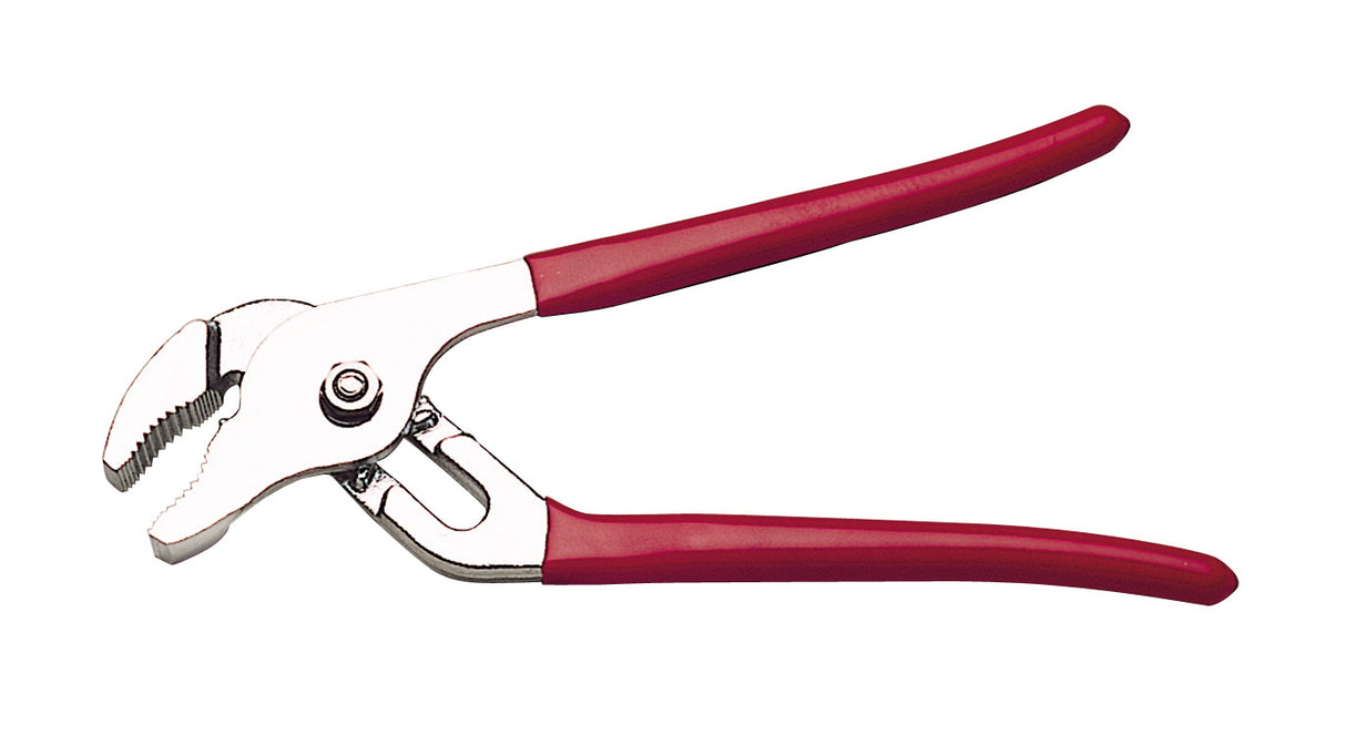 7-1/2" Adjustable Forming Pliers with multi-grooved handles and red grips for precise holding and turning of round objects