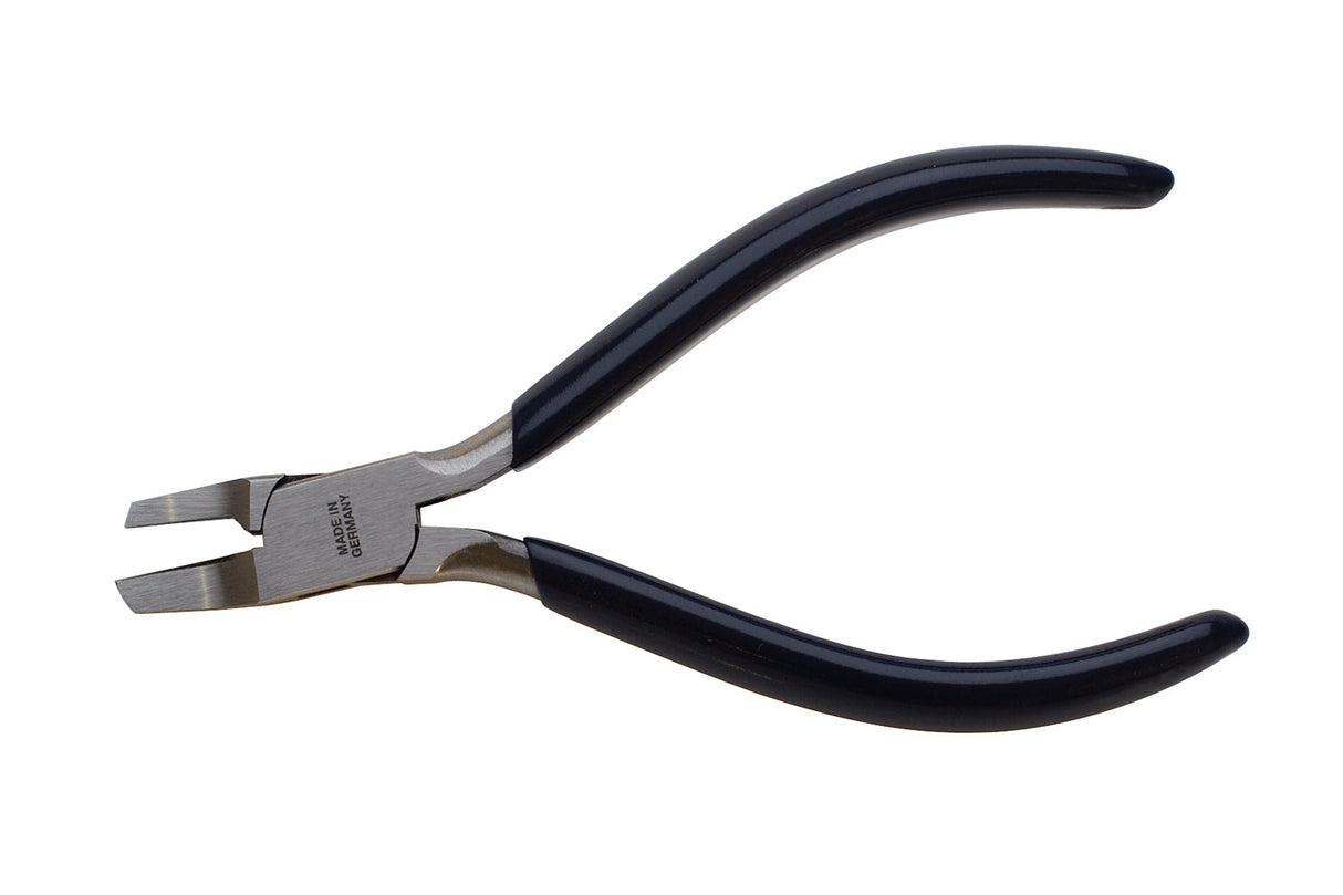 5-inch German stone setting pliers with polished jaws and ergonomic black handles for precise prong bending