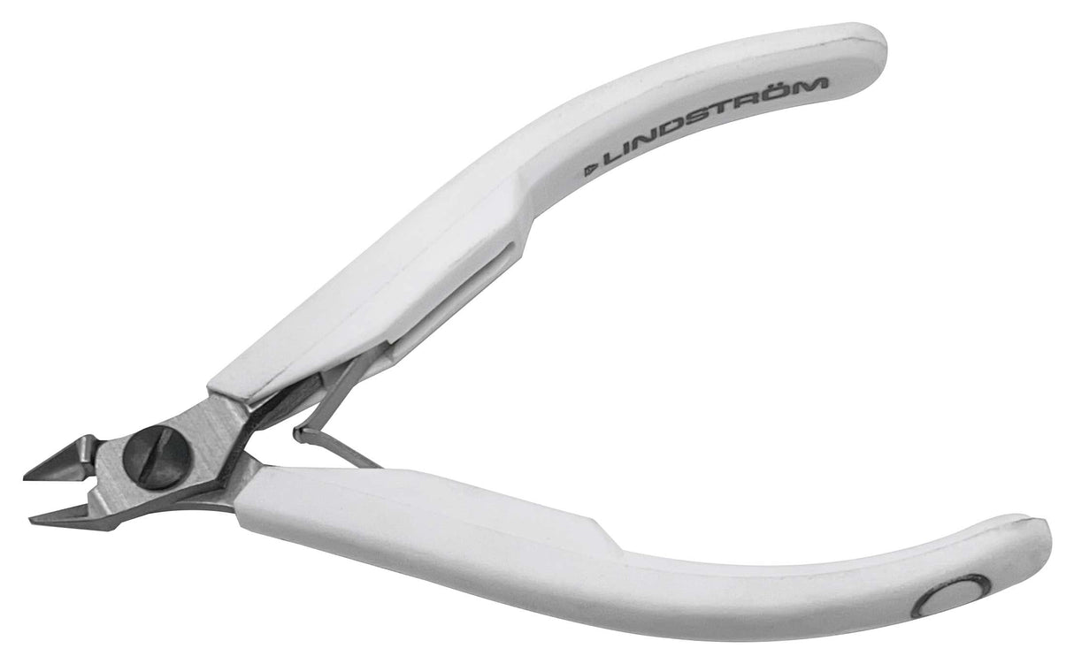 Lindstrom Supreme 7191 flush cutters with white ergonomic handles and ultra-precise steel cutting jaws