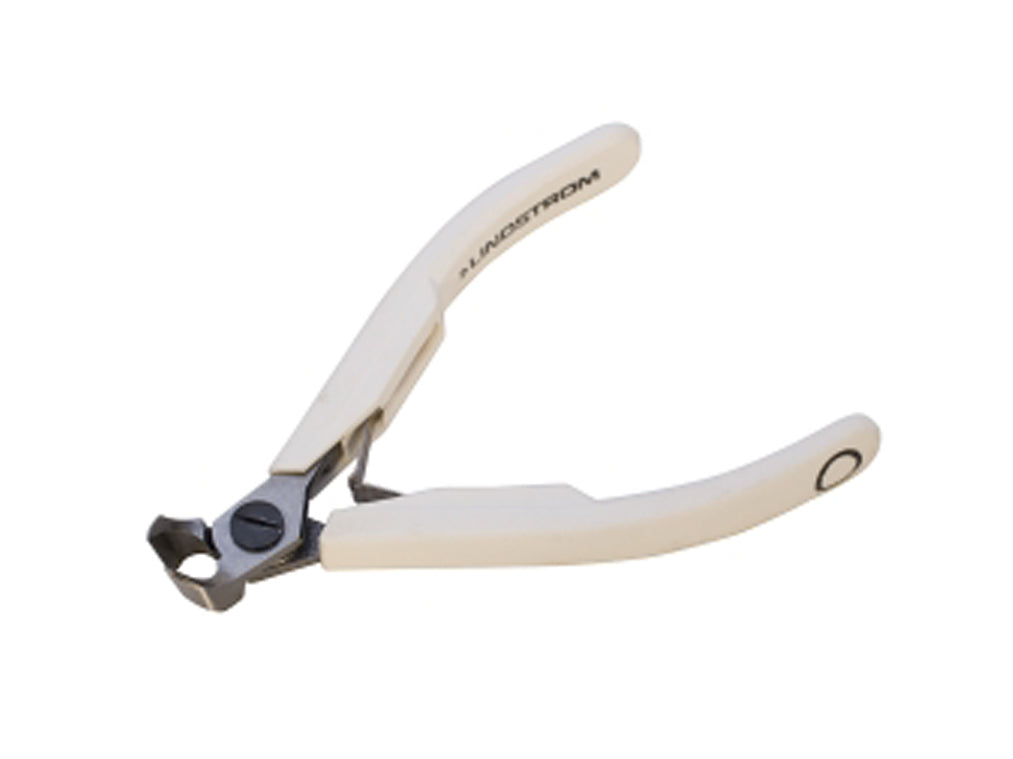 Lindstrom Supreme 7293 oblique angled flush cutters with precision jaw alignment and stable joint for clean cuts