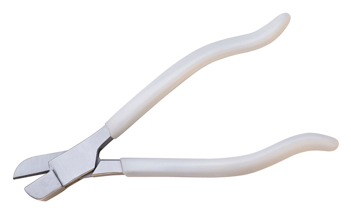 6-1/2 inch economy bending pliers with white handles for metal shaping and jewelry work