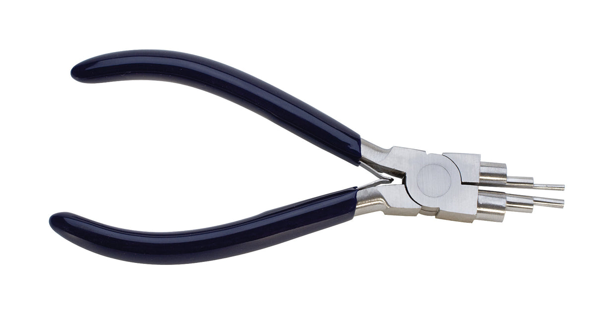6-inch multi-sized looping pliers with black handles for precise bail making from 2 mm to 9 mm