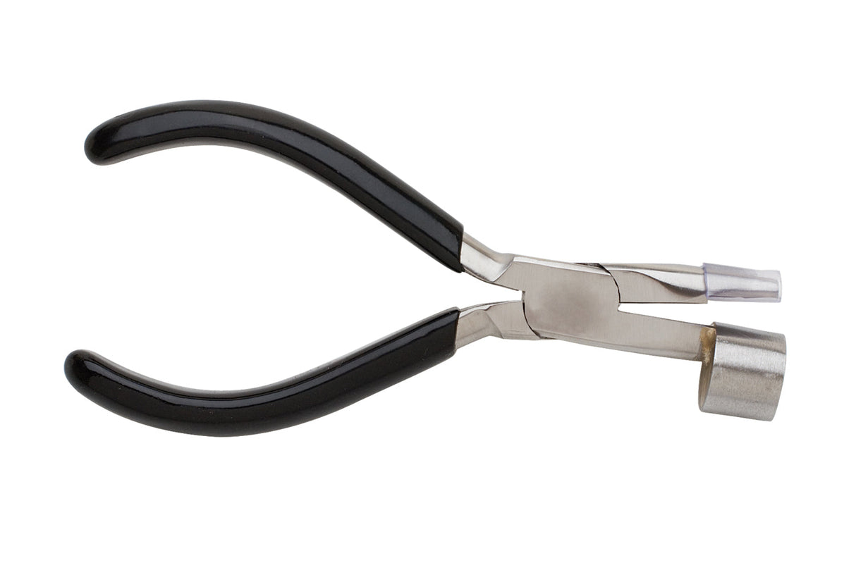 Wrap 'n' Tap Looping Pliers with 19mm barrel-shaped jaw and black handles for jewelry ring looping