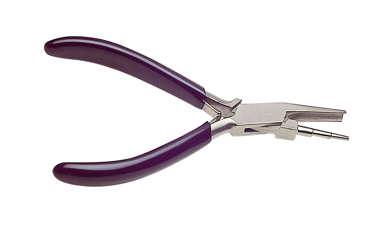 Wire Looping Pliers with three-jaw stainless steel design and purple handles for precise wire bending and shaping