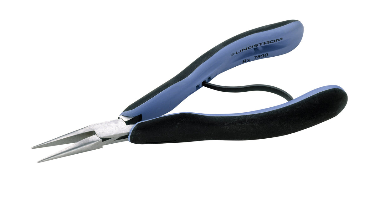 Lindstrom RX7890 long chain nose pliers with ergonomic Micro-Touch handles for precision work