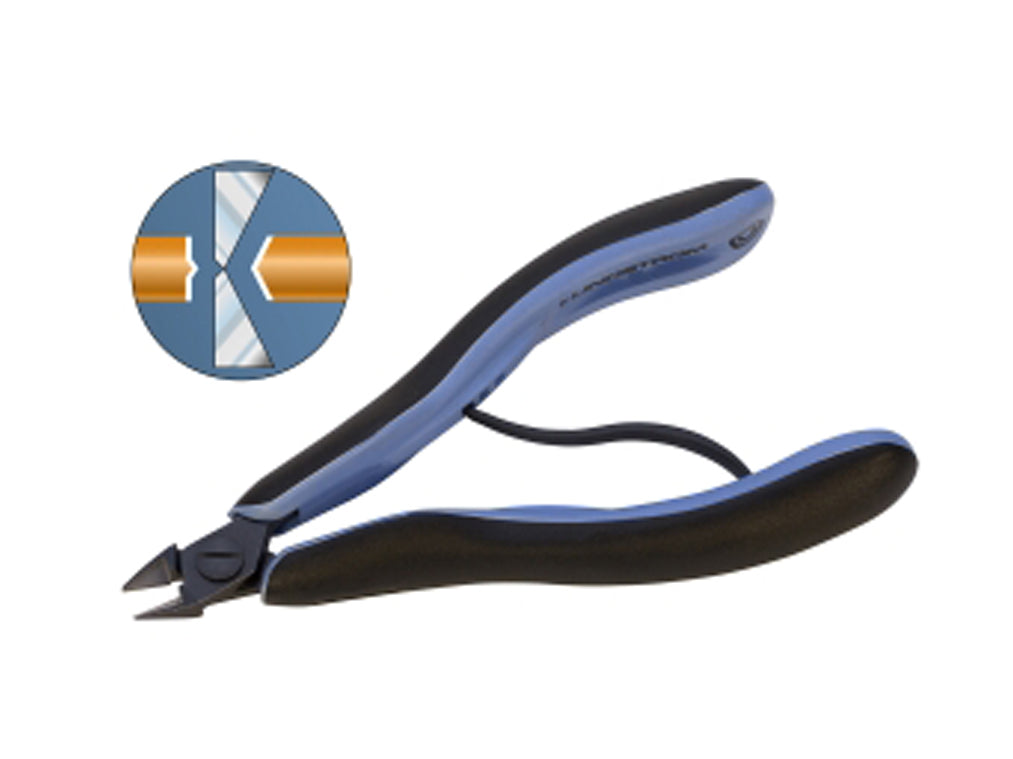 Lindstrom RX8144 Tapered Flush Cutters with Micro-Touch grip for precise, burr-free cuts in tight spaces