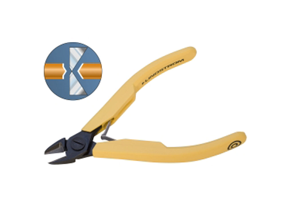 Lindstrom 8150 Micro Bevel Cutters with yellow handles for precise, clean cutting and edge alignment