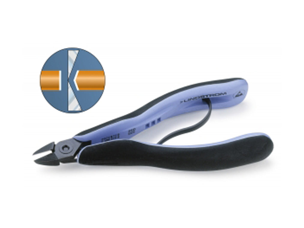 Lindstrom RX8152 Ultra Medium Flush Cutters with ergonomic Micro-Touch handles and precision flush cutting blades