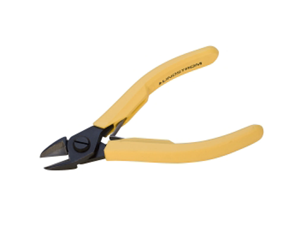 Lindstrom 8160PS micro bevel cutters with yellow ergonomic handles for precision jewelry metalwork