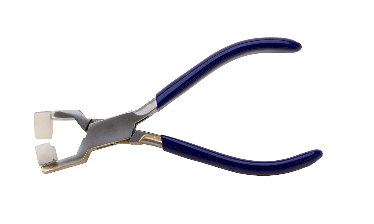 4-3/4 inch Nylon Jaw Deep Bending Pliers with stainless steel body and blue grips for precise wire bending without damage