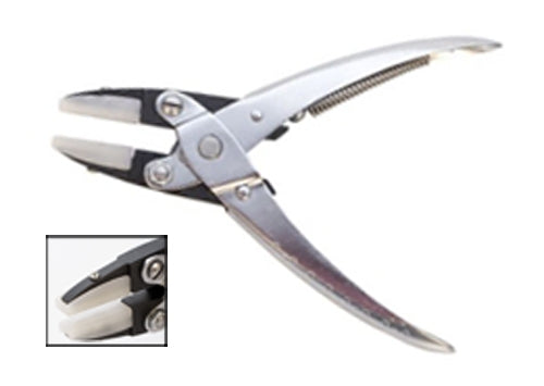 5-1/2 inch parallel-action pliers with nylon jaws for delicate jewelry work and even pressure grip