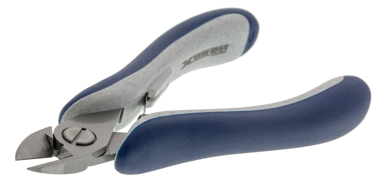 Xuron XBow ES5161L extra-large flush cutters with ergonomic blue handles and precision steel blades