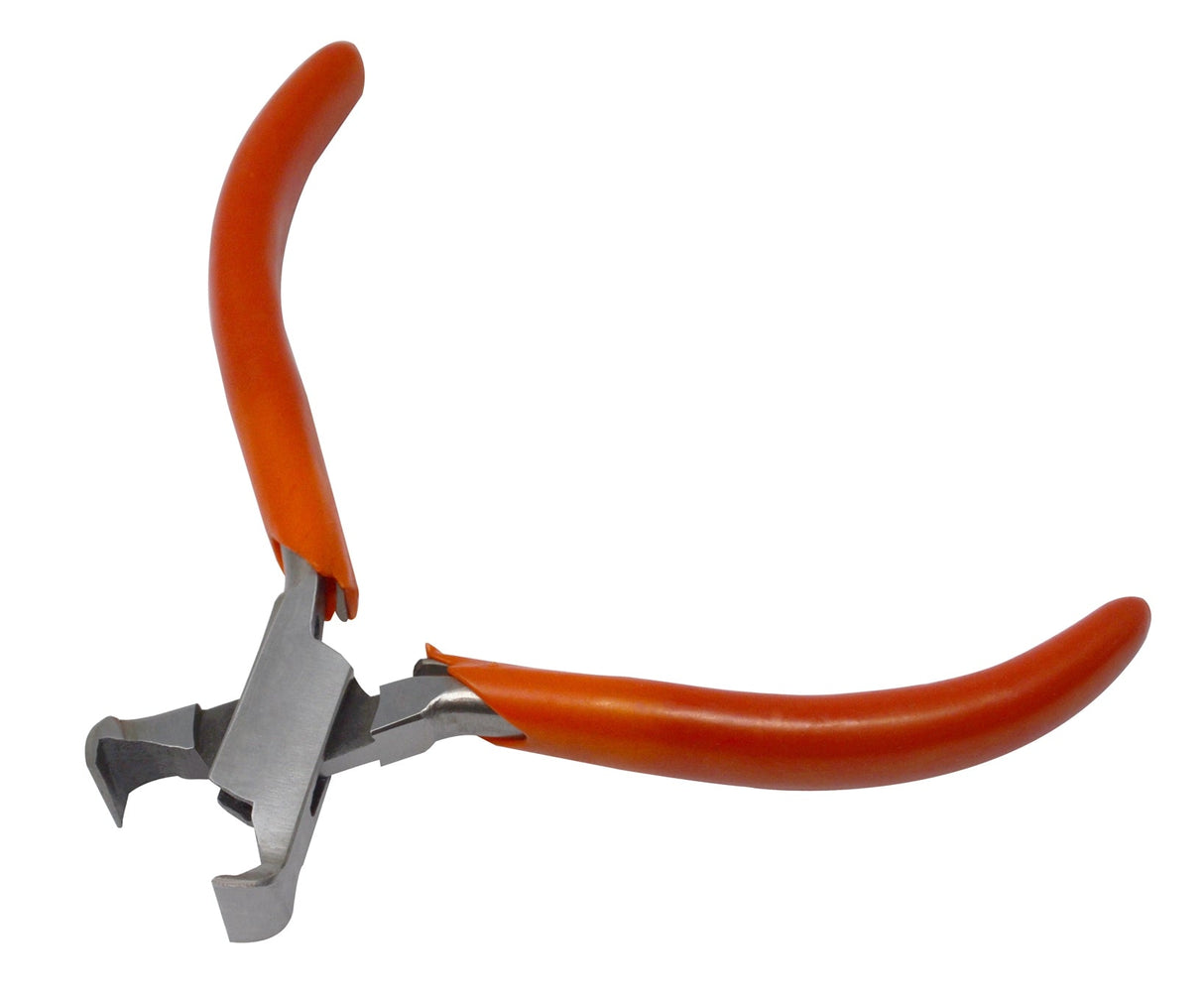 4-1/2 inch top cutter pliers with orange PVC-coated handles and spring-action for precise wire cutting