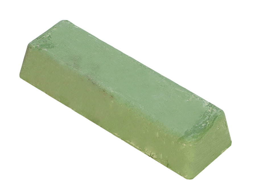 Green polishing compound bar for stainless steel buffing and metal finishing