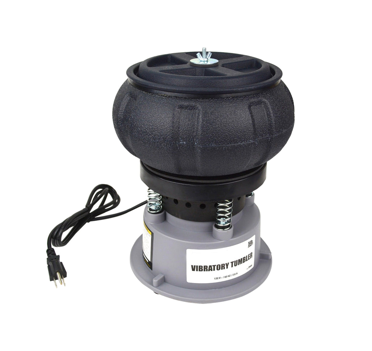 5 lb vibratory rock and media polishing tumbler for metal finishing and rust removal