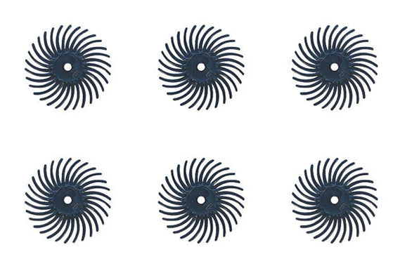 6-Piece Blue 3M Radial Discs 3/4 inch 400 grit for metal finishing and cleaning