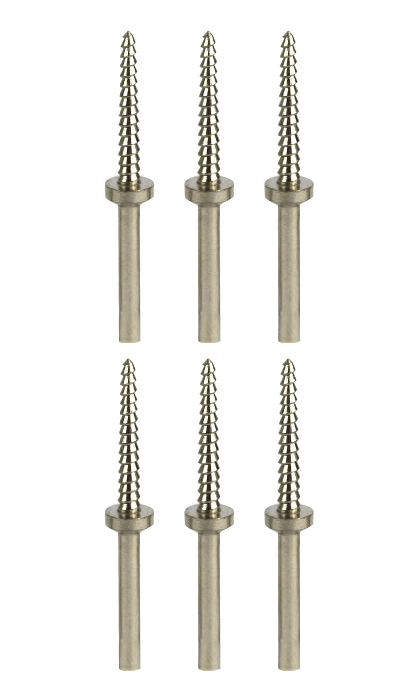 6-pack threaded mini arbor mandrels with 3/32" shanks for polishing and grinding tasks